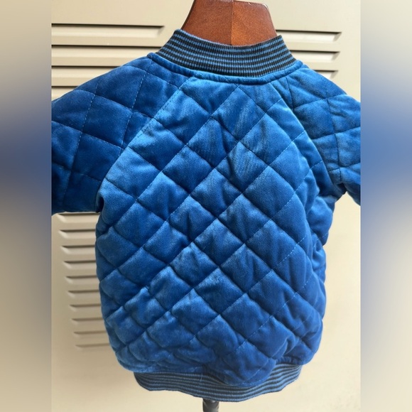 First Impressions Royal Blue Quilted Puffer Jacket - Picture 3 of 3